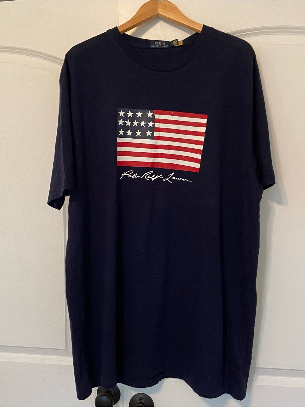 Polo Ralph Lauren T-shirt Navy American Flag XLT